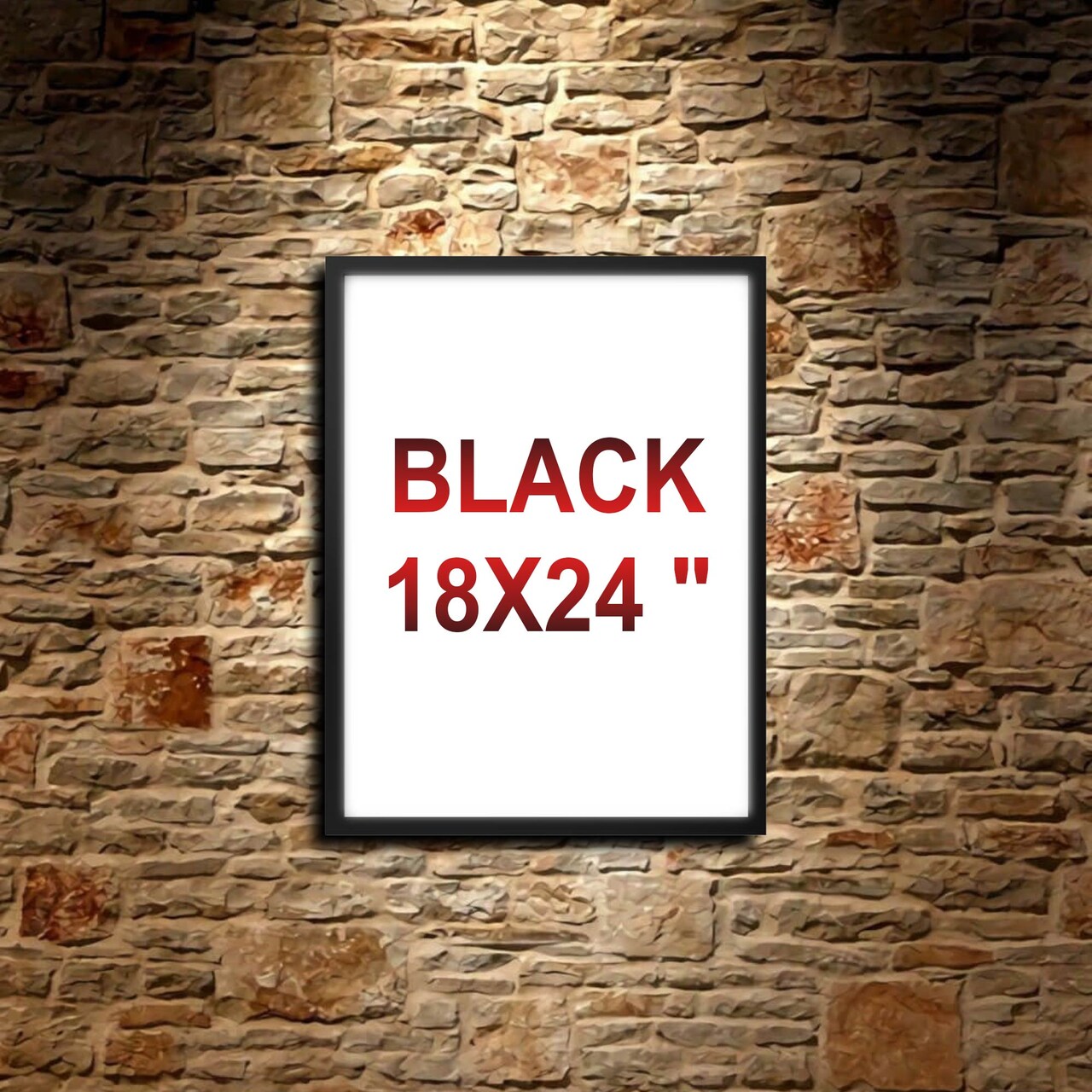Black 9-Photo Frame, 18x24" Versatile Display with Mount & Safe Plastic Front Protection